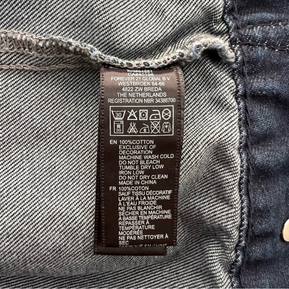 Early 2000s Oversized Dark Blue Jean Jacket Sz M - Picture 5 of 5